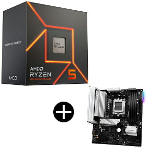 AMD Ryzen 5 7600 With Wraith Stealth Cooler 100-100001015BOX CPU (6C/12T 4.0Ghz 65W) + ASRock B650M Pro X3D �}�U�[�{�[�h �Z�b�g