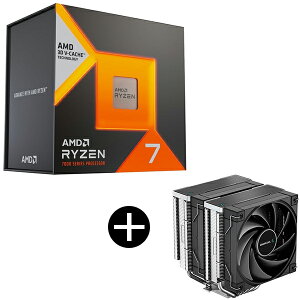 AMD Ryzen 7 7800X3D W/O Cooler (8C/16T 4.2Ghz 120W) 100-100000910WOF �Q�[�~���O�v���Z�b�T�[ + DEEPCOOL R-AK620-BKNNMT-G �u���b�N �T�C�h�t���[�^CPU�N�[���[ �Z�b�g