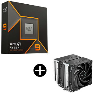 AMD Ryzen 9 9950X W/O Cooler WOF (16C/32T�A4.3GHz�A170W) CPU + DEEPCOOL R-AK620-BKNNMT-G �u���b�N �T�C�h�t���[�^CPU�N�[���[ �Z�b�g