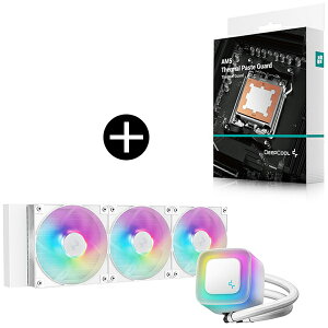 DEEPCOOL R-LE360-WHAMMN-G-2 �z���C�g ����CPU�N�[���[ + R-AM5TPG-CUNNAN-G (AM5 Thermal Paste Guard) AMD AM5��p�O���X�K�[�h�v���[�g �Z�b�g
