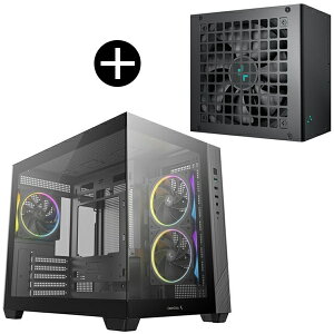 DEEPCOOL R-PL650D-FC0B-JP-V2 �d�����j�b�g (650W) + CG330 3F �u���b�N Micro-ATX PC�P�[�X �Z�b�g