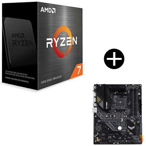 �y�������K�i�z AMD Ryzen 7 5700X W/O Cooler CPU + ASUS TUF GAMING B550-PLUS �}�U�[�{�[�h �Z�b�g