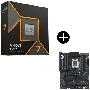 AMD Ryzen 7 9700X W/O Cooler WOF (8C/16T�A3.8GHz�A65W) CPU + ASUS TUF GAMING X870E-PLUS WIFI7 �}�U�[�{�[�h �Z�b�g