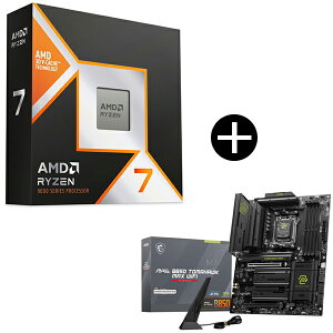 AMD Ryzen 7 9850X3D W/O Cooler WOF 100-100001973WOF CPU (8C/16T 4.7Ghz 120W) + MSI MAG B850 TOMAHAWK MAX WIFI �}�U�[�{�[�h �Z�b�g�yKK9N0D18P�z