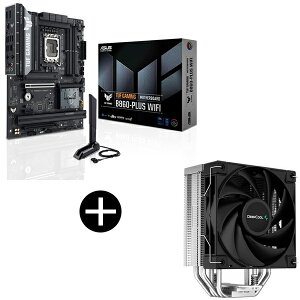 ASUS TUF GAMING B860-PLUS WIFI �}�U�[�{�[�h + DEEPCOOL R-AK400-BKNNMN-G-1 �T�C�h�t���[�^CPU�N�[���[ �Z�b�g