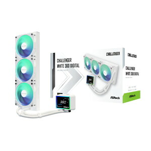 Challenger White 360 Digital ASRock �z���C�g [����CPU�N�[���[(120mm×3)]