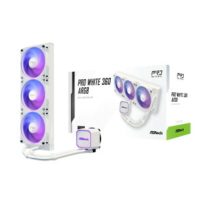 Pro White 360 ARGB ASRock �z���C�g [����CPU�N�[���[(120mm×3)]