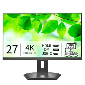 LCD-CU272D-F IODATA �u���b�N BizCrysta [65W���dUSB Type-C&LAN�|�[�g���� 4K�Ή� 27�^�t���f�B�X�v���C]
