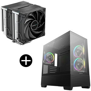 DEEPCOOL R-AK620-BKNNMT-G �u���b�N �T�C�h�t���[�^CPU�N�[���[ + R-CG380-BKAGM3-G �u���b�N PC�P�[�X �Z�b�g