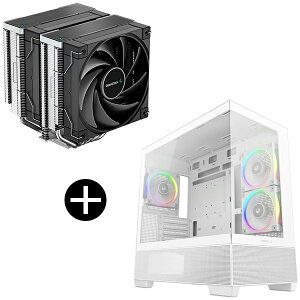 DEEPCOOL R-AK620-BKNNMT-G �u���b�N �T�C�h�t���[�^CPU�N�[���[ + R-CG380-WHAGM3-G �z���C�g PC�P�[�X �Z�b�g