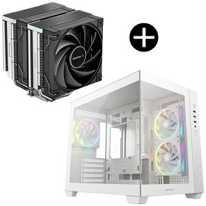 DEEPCOOL R-AK620-BKNNMT-G �u���b�N �T�C�h�t���[�^CPU�N�[���[ + CG330 3F WH �z���C�g Micro-ATX PC�P�[�X �Z�b�g