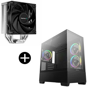 DEEPCOOL R-AK400-BKNNMN-G-1 �T�C�h�t���[�^CPU�N�[���[ + R-CG380-BKAGM3-G �u���b�N PC�P�[�X �Z�b�g