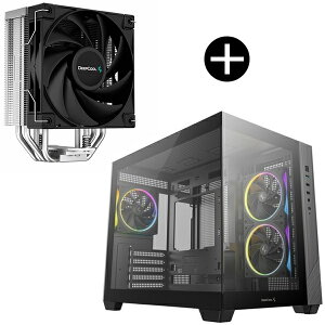 DEEPCOOL R-AK400-BKNNMN-G-1 �T�C�h�t���[�^CPU�N�[���[ + CG330 3F �u���b�N Micro-ATX PC�P�[�X �Z�b�g