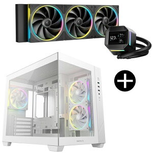 DEEPCOOL R-LM360-BKDMMC-1 �u���b�N CPU�N�[���[ + CG330 3F WH �z���C�g Micro-ATX PC�P�[�X �Z�b�g