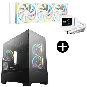 DEEPCOOL R-LM360-WHDMMC-1 �z���C�g CPU�N�[���[ + R-CG380-BKAGM3-G �u���b�N PC�P�[�X �Z�b�g