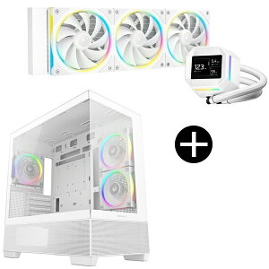 DEEPCOOL R-LM360-WHDMMC-1 �z���C�g CPU�N�[���[ + R-CG380-WHAGM3-G �z���C�g PC�P�[�X �Z�b�g