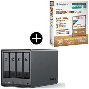 UGREEN DXP4800Plus NASync NAS 4�x�C + ���� N300A24-HDWG82EUZSVA N300�V���[�Y 3.5�C���`����HDD 24TB �Z�b�g