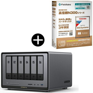 UGREEN DXP6800Pro NASync NAS 6�x�C + ���� N300A04-HDWG740UZSVC 3.5�C���`����HDD 4TB 7200rpm SATA 6Gb/s �Z�b�g