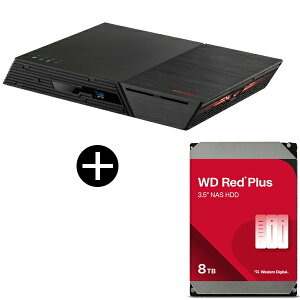 ASUSTOR FS6806X FLASHSTOR 6 Gen2 NAS (6�x�C/������8GB) + WESTERN DIGITAL WD80EFPX WD Red Plus Internal NAS���� ����HDD (3.5�C���` 8TB 256MB) �Z�b�g