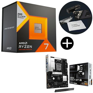 AMD Ryzen 7 7700X3D W/O Cooler CPU (8C/16T�E4.0GHz�E120W) + ASRock B850 Rock WiFi 7 �u���b�N �}�U�[�{�[�h + ASRock�I���W�i���}�E�X�p�b�h �Z�b�g