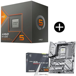 AMD Ryzen 5 8600G BOX With Wraith Stealth Cooler CPU + MSI MAG X870E GAMING PLUS MAX WIFI �z���C�g MAG X870E GAMING PLUS MAX WIFI �}�U�[�{�[�h �Z�b�g