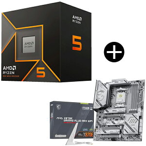 AMD Ryzen 5 9500F CPU + MSI MAG X870E GAMING PLUS MAX WIFI �z���C�g MAG X870E GAMING PLUS MAX WIFI �}�U�[�{�[�h �Z�b�g