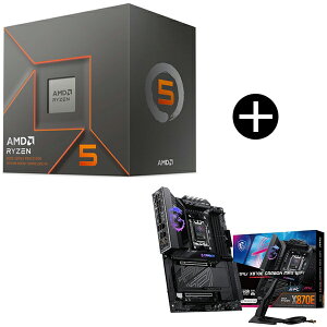 AMD Ryzen 5 8500G BOX With Wraith Stealth Cooler CPU + MSI MPG X870E CARBON MAX WIFI �u���b�N ATX�Q�[�~���O�}�U�[�{�[�h �Z�b�g