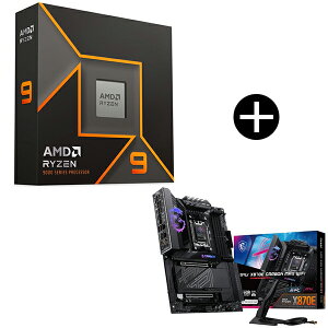 AMD Ryzen 9 9900X W/O Cooler WOF (12C/24T�A4.4GHz�A120W) CPU + MSI MPG X870E CARBON MAX WIFI �u���b�N ATX�Q�[�~���O�}�U�[�{�[�h �Z�b�g