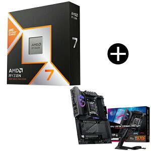 AMD Ryzen 7 9800X3D CPU + MSI MPG X870E CARBON MAX WIFI �u���b�N ATX�Q�[�~���O�}�U�[�{�[�h �Z�b�g