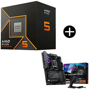 AMD Ryzen 5 9500F CPU + MSI MPG X870E CARBON MAX WIFI �u���b�N ATX�Q�[�~���O�}�U�[�{�[�h �Z�b�g