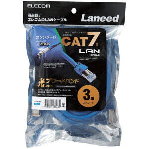 ELECOM LD-TWS/BU3 [LAN�P�[�u��/CAT7/3m/�u���[]