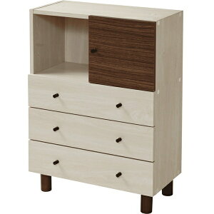 チェスト 幅60 奥行30 キャビネット 扉付き 木製 おしゃれ ナチュラル リビング収納 サイドボード リビングボード 組み合わせ収納 引き出し 衣類収納 FMB-0004-NADB JKプラン メーカー直送 新生活