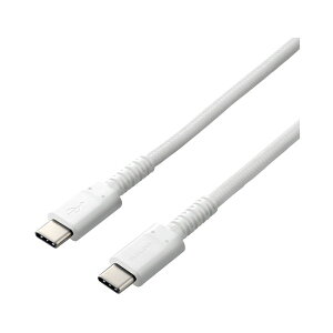 ELECOM MPA-CCS20PNWH �X�}�z�E�^�u���b�g�pUSB�P�[�u�� USB(C-C) ���ϋv Power Delivery�Ή� �F�ؕi 2.0m �z���C�g�y�����z���s�z�y������E�㕥�����ϕs�z�y����E�k�C���E�����z���s�z