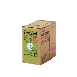 ELECOM LD-GPAL/BU100RS LANP[u CAT6AΉ EU RoHSwߏ RlN^ P bNX 100m u[ [J[