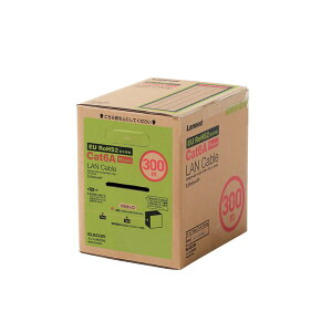 ELECOM LD-GPAL/WH300RS LAN�P�[�u�� CAT6A�Ή� EU RoHS�w�ߏ��� �R�l�N�^���� �P�� �h���� 300m �z���C�g�y�����z���s�z�y������E�㕥�����ϕs�z�y����E�k�C���E�����z���s�z