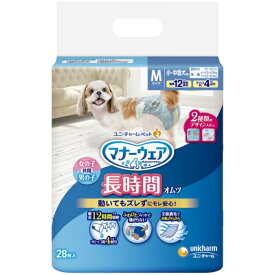 ユニチャーム マナーウェア 高齢犬用 紙オムツ Mサイズ 28枚入り ペット用 おむつ お出かけ お散歩