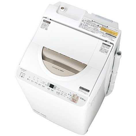【送料無料】SHARP ES-TX5B ゴールド系 [洗濯乾燥機 (洗濯5.5kg/乾燥3.5kg/ヒーター乾燥機能付)]