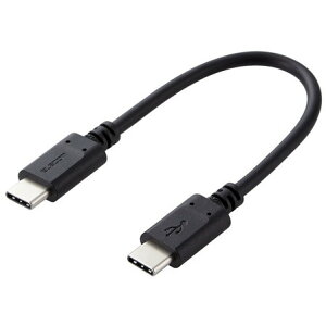 ELECOM MPA-CC01PNBK �u���b�N �X�}�z�E�^�u���b�g�pUSB�P�[�u�� USB(C-C) �X�^���_�[�h Power Delivery�Ή� �F�ؕi 0.1m
