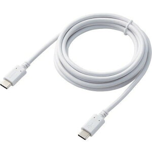 ELECOM MPA-CC20PNWH �z���C�g �X�}�z�E�^�u���b�g�pUSB�P�[�u�� USB(C-C) �X�^���_�[�h Power Delivery�Ή� �F�ؕi 2.0m