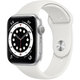 APPLE M00D3J/A ホワイトスポーツバンド Series 6 GPSモデル 44mm [Apple Watch]