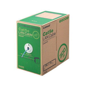ELECOM LD-CT2/BU300/RS RoHS�Ή�LAN�P�[�u�� CAT5E 300m �u���[ �ȈՃp�b�P�[�W ���[�J�[����