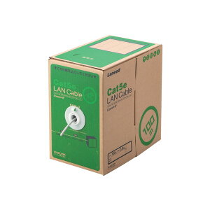 ELECOM LD-CT2/LG100/RS RoHSΉLANP[u CAT5E 100m CgO[ ȈՃpbP[W [J[
