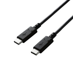 ELECOM U2C-CC10NBK2 USB�P�[�u�� 2.0 �^�C�vC 1m �F�ؕi PD�Ή� 3A�o�� �X�}�z �^�u���b�g ���o�C���o�b�e���[ �[�d �f�[�^�]�� �u���b�N RoHS�w�ߏ���(10����)