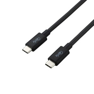ELECOM USB4-CC5P08BK USB4P[u C-C^Cv Fؕi PDΉ 40Gbps 0.8m ubN [J[