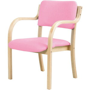 ダイニングチェア 肘付き 椅子 介護 施設 スタッキングチェア DC-530P(PK) 弘益 メーカー直送