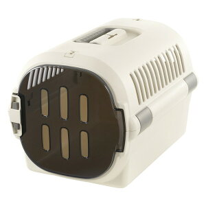 リッチェル キャリーケース 超小型犬 小型犬 猫用 体重目安12kg以下 プラスチック製 キャンピングキャリーファイン アイボリー M