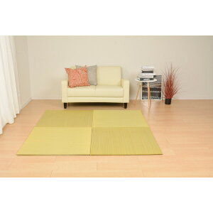 【エントリーでP10倍!24日20:00-27日9:59】 萩原 すき間のできにくい 小型 置き畳 四季 65×65×1.5cm イエロー メーカー直送 新生活