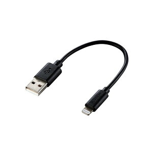 ELECOM MPA-UAL01BK [iPhoneP[u CgjOP[u 10cm iPad iPod f[^ʐM [d USB-A Lightning ubN RoHSwߏ(10)]
