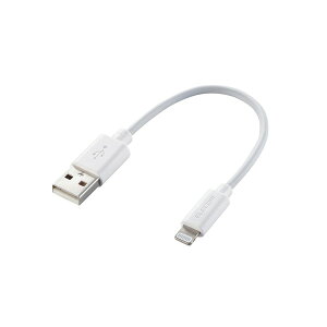 ELECOM MPA-UAL01WH [iPhoneP[u CgjOP[u 10cm iPad iPod f[^ʐM [d USB-A Lightning zCg RoHSwߏ(10)]