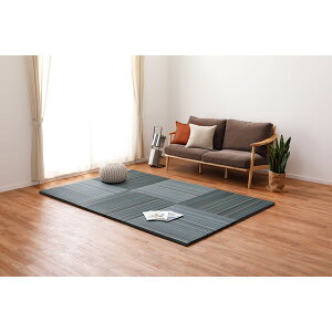 【エントリーでP10倍!24日20:00-27日9:59】 萩原 159055000 すき間のできにくい 置き畳 倉敷II 82×82×2.5cm ブルー メーカー直送 新生活